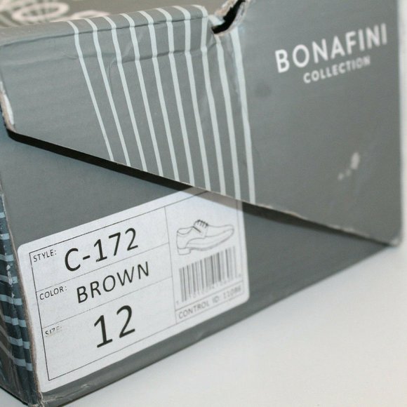 Bonafini Collection Men's Dress Shoes c-172 brown size 12 - Picture 5 of 12